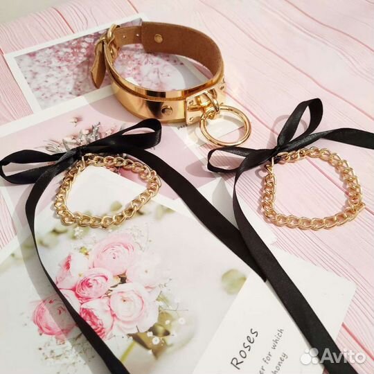 Чокер золотой с кольцом