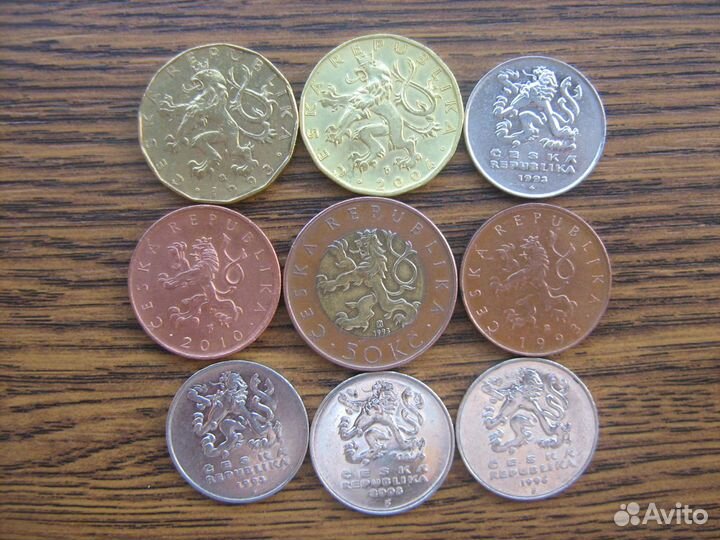 Монеты Чехии, юар, Испании