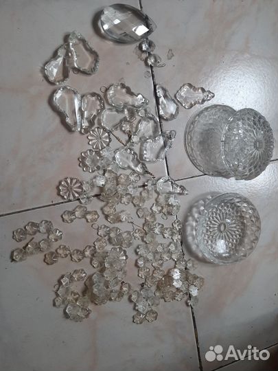 Хрустальные подвески Цена за все хрусталь для бра