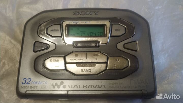 Кассетный аудио плеер Sony wm-fx491 с радио