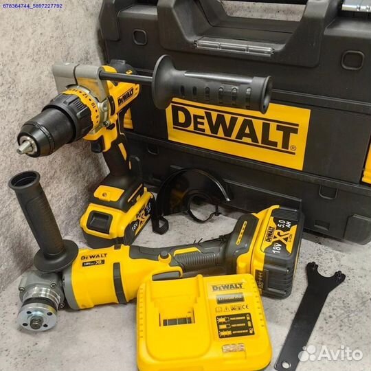 Шуруповерт 80нм + Болгарка dewalt набор 2в1