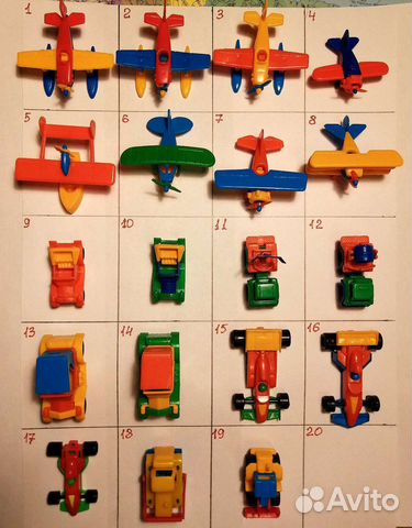 Игрушки из шок. яиц 90-х годов (не киндер)