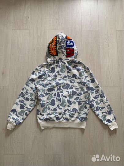 Толстовка на молнии Bape Camo Shark