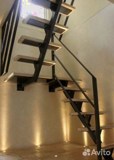 Лестница прямая дизайн 4541