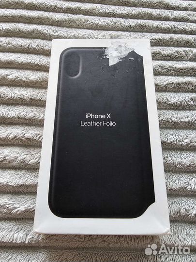 Чехол. Оригинальный кожаный iPhone XLeather Folio