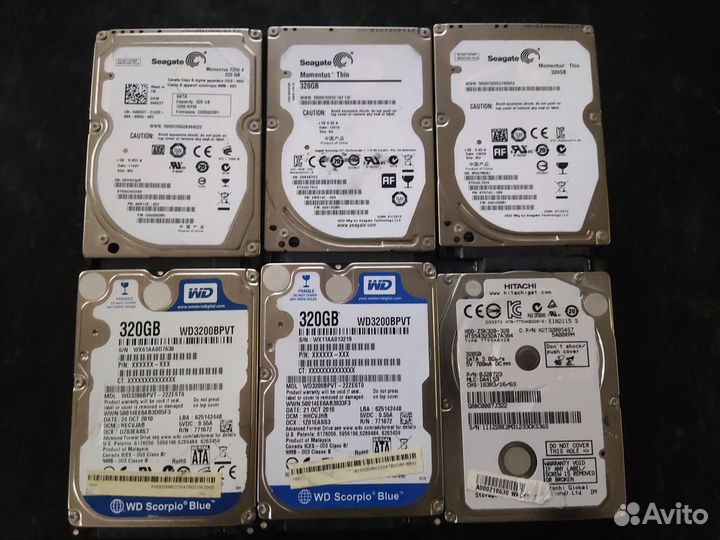 Жесткие диски для ноутбуков и приставок 320-1000гб