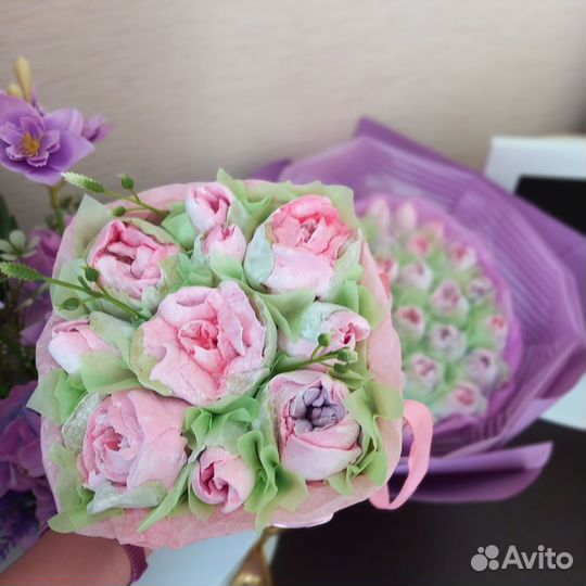 Букет зефирные розы