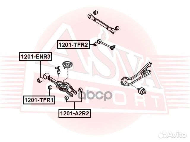 Сайлентблок рычага подвески зад прав/лев 12
