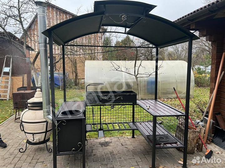 Мангал с крышей