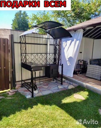 Кованные мангалы с крышей