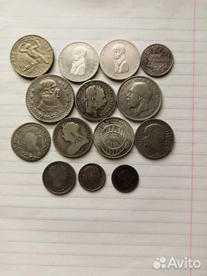 Монеты серебро