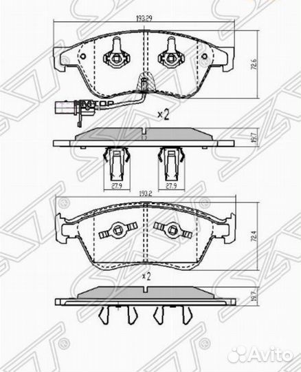 SAT ST-4E0698151K Колодки тормозные перед VAG A6 0