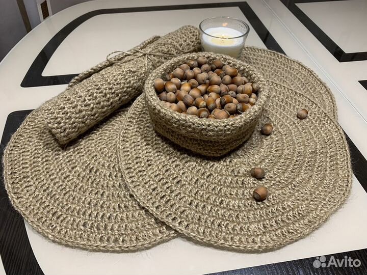 Салфетки сервировочные из джута