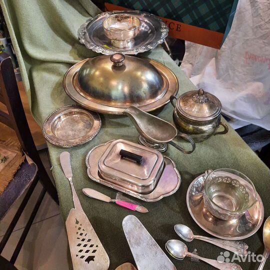 Конфетница.сахарница.мельхиор