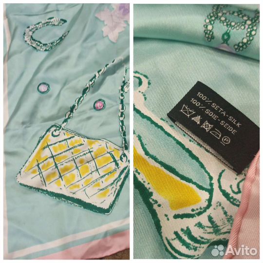 Платок chanel 95cm twill silk италия