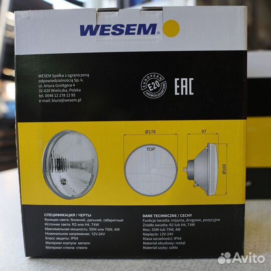 Оптический элемент Wessem на ваз 2121