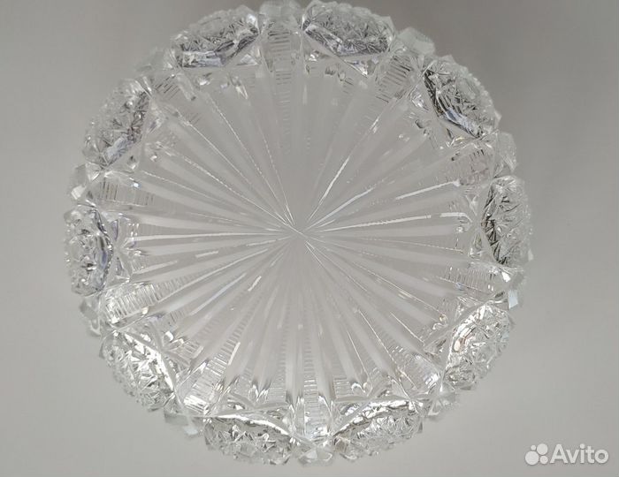 Ваза Салатница, Хрусталь СССР Красный Гигант