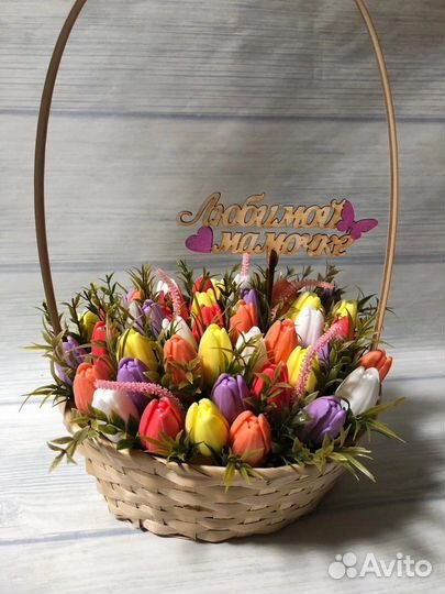 Цветочные композиции из мыла ручной работы