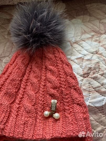 Комплект шапка, шарф для девочки