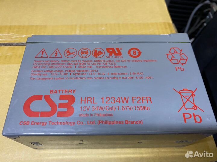Аккумуляторная батарея для ибп CSB hrl1234w