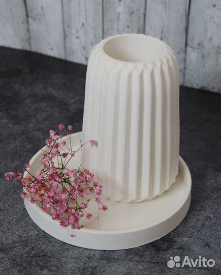 Ваза для сухоцветов. Набор с подносом