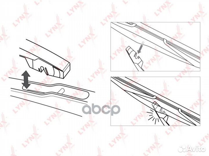 Щетка стеклоочистителя задняя, 300мм LR30C lynx