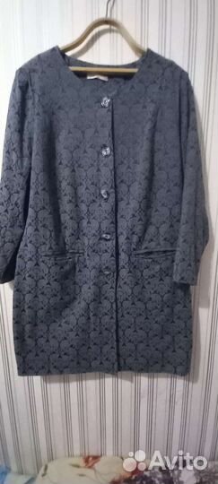 Удлинённый пиджак,пальто летнее из хлопка 52-54р