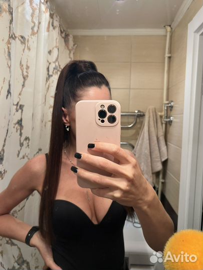 Хвост из натуральных волос