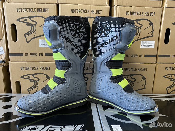 Мотоботы кроссовые/эндуро (Серые)