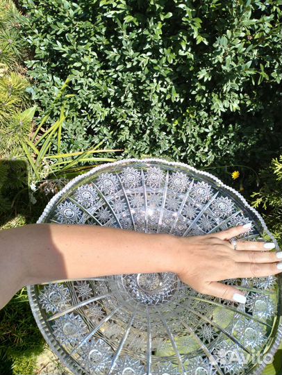 Ваза хрустальная фруктовница Bohemia