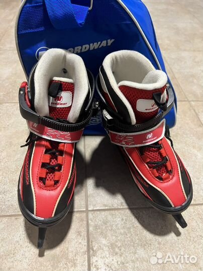 Коньки детские раздвижные 31 36 с сумкой