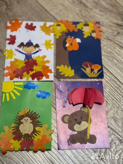 Поделки и открытки для детского сада