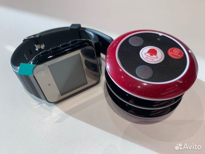 Кнопки вызова для официанта + часы