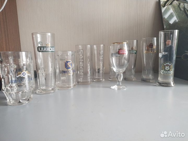 Пивные кружки и бокалы новые