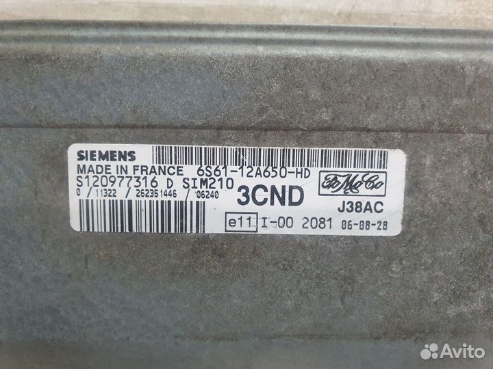 Блок управления двигателем Ford Fiesta Mk5 (2002—2