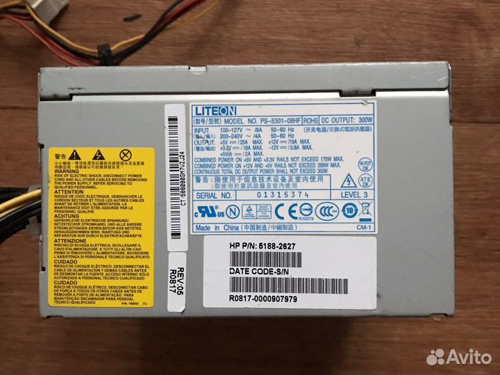 Блок питания 300w liteon