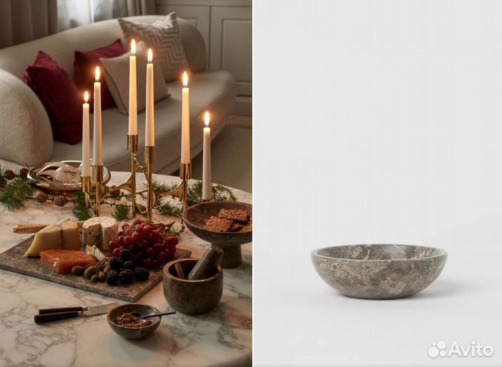 Мраморная чаша Hm home