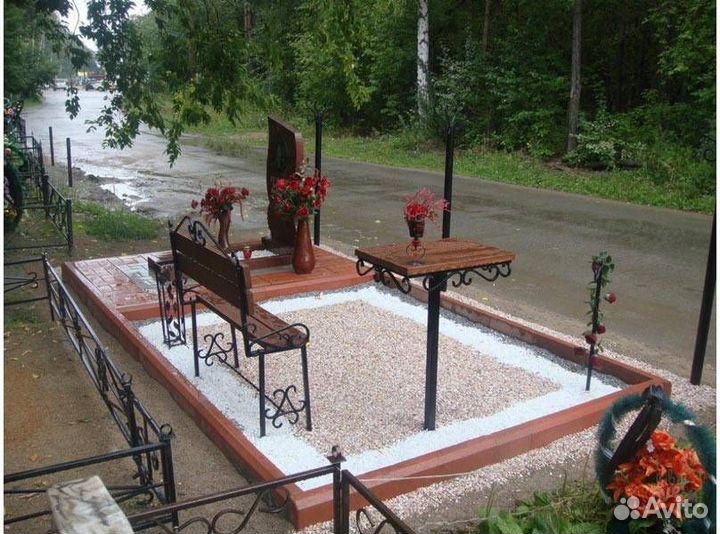 Благоустройство могил. Установка памятников