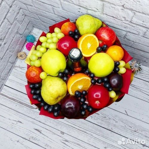 Фруктовый букет с Вином арт. 3176