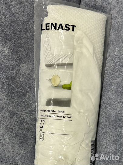 Ленаст IKEA Наматрасник белый 60x120 см