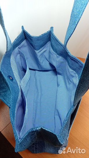 Сумка шопер джинсовая