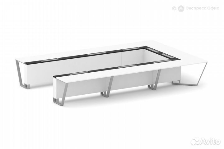 Стол для переговоров П-образный Steel Meet KM-PR.B.SP-15P