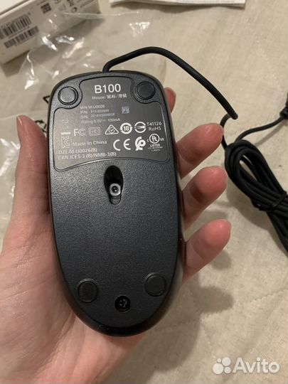 Компьютерная мышь Logitech B100 новая