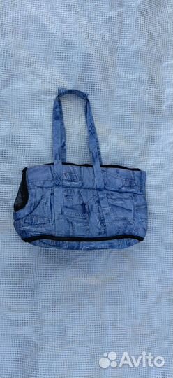 Переноска для кошек, голубая