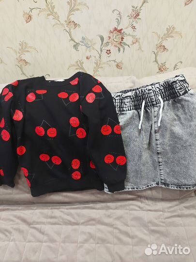 Вещи пакетом 19 шт для девочки 134-146