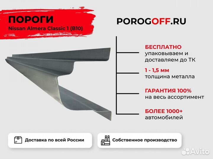 Ремонтные пороги Nissan Almera Classic