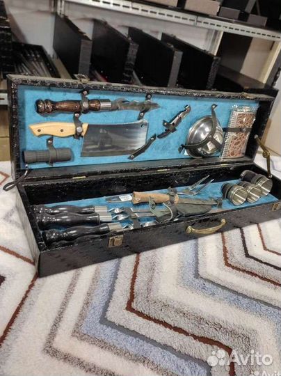 Шашлычный набор для пикника в чемодане