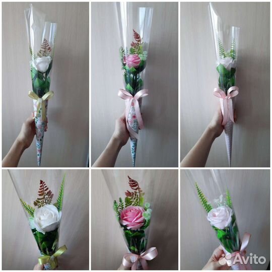 Букеты из мыльных роз на 14 февраля и 8 Марта