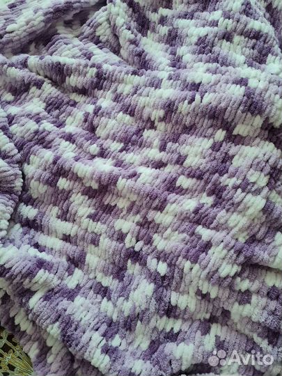 Плед вязаный ручная работа