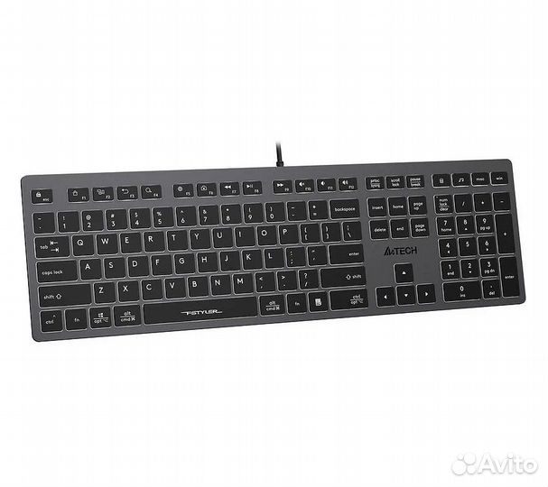 Клавиатура A4Tech Fstyler FX60, серый/неон